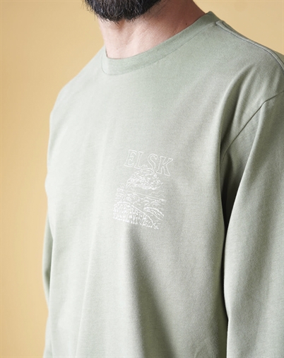 Elsk - Wind Mens Brushed LS T-shirt - Olive Green 
